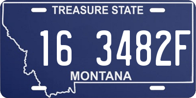 MT license plate 163482F