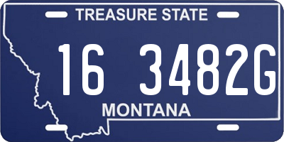 MT license plate 163482G