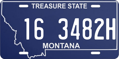 MT license plate 163482H