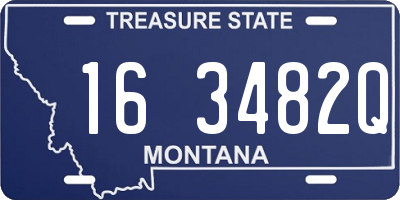 MT license plate 163482Q