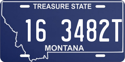 MT license plate 163482T