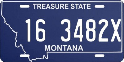 MT license plate 163482X