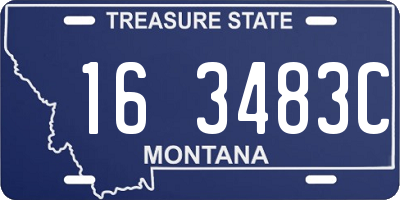 MT license plate 163483C