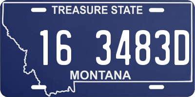 MT license plate 163483D