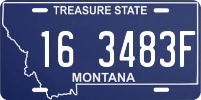 MT license plate 163483F
