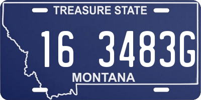 MT license plate 163483G