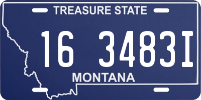 MT license plate 163483I