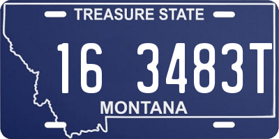 MT license plate 163483T