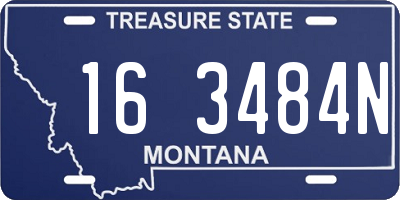 MT license plate 163484N