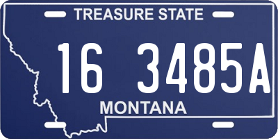 MT license plate 163485A