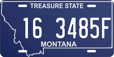 MT license plate 163485F