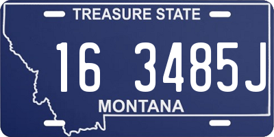 MT license plate 163485J