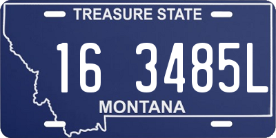 MT license plate 163485L