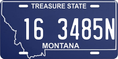 MT license plate 163485N