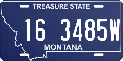 MT license plate 163485W
