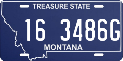 MT license plate 163486G