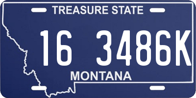 MT license plate 163486K