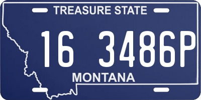 MT license plate 163486P
