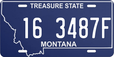 MT license plate 163487F