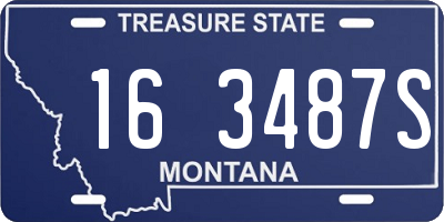 MT license plate 163487S
