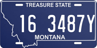 MT license plate 163487Y