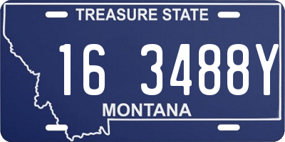 MT license plate 163488Y