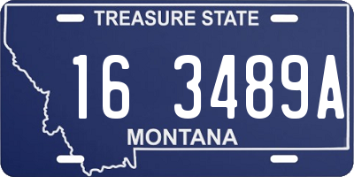 MT license plate 163489A