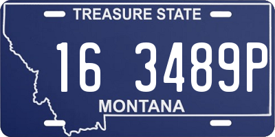 MT license plate 163489P