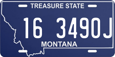 MT license plate 163490J