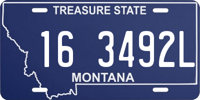MT license plate 163492L