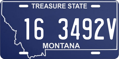 MT license plate 163492V