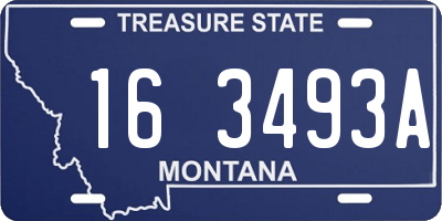 MT license plate 163493A