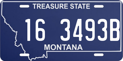 MT license plate 163493B
