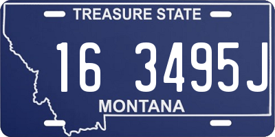 MT license plate 163495J