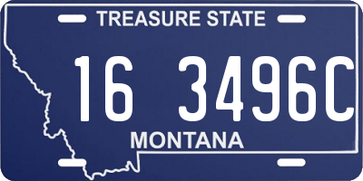 MT license plate 163496C