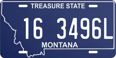 MT license plate 163496L