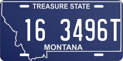 MT license plate 163496T
