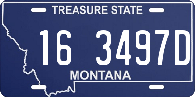 MT license plate 163497D