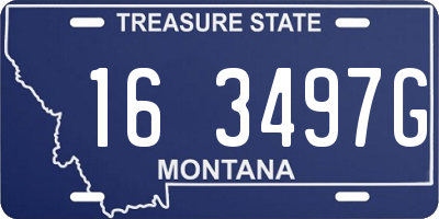 MT license plate 163497G