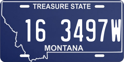 MT license plate 163497W