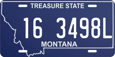 MT license plate 163498L