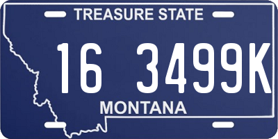 MT license plate 163499K