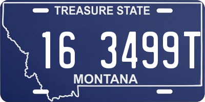 MT license plate 163499T