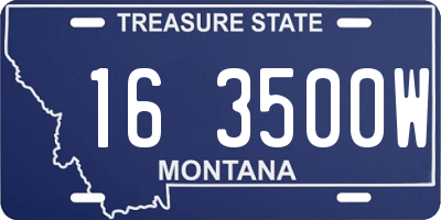 MT license plate 163500W