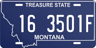 MT license plate 163501F