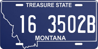 MT license plate 163502B