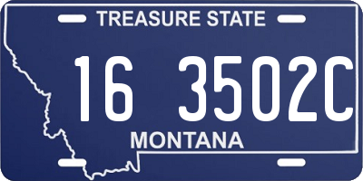 MT license plate 163502C