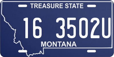 MT license plate 163502U