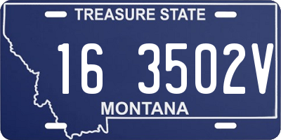 MT license plate 163502V