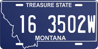 MT license plate 163502W